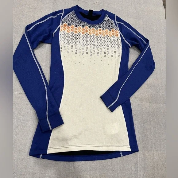 [M]Helly Hansen WMN HH Warm Ice Longsleeve Base Layer Shirt Princess Blue - Picture 2 of 8